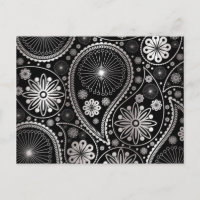 Silver paisley mönster