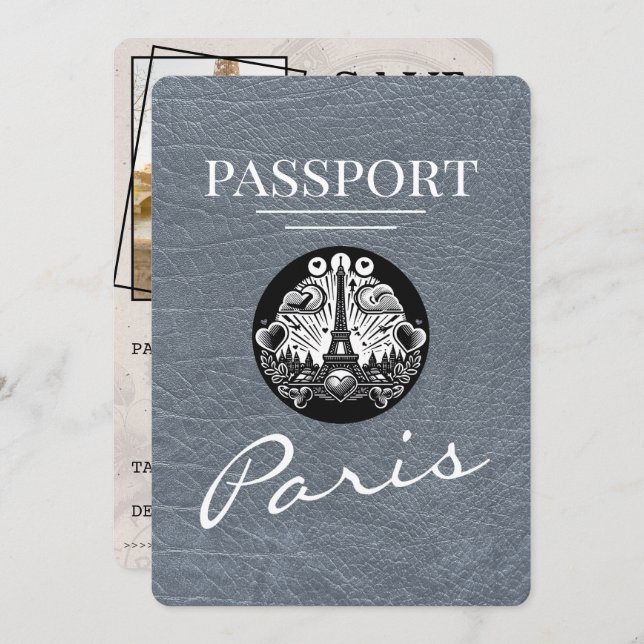 Silver Paris-pass Spara datum Spara Datumet (Fram/baksida)