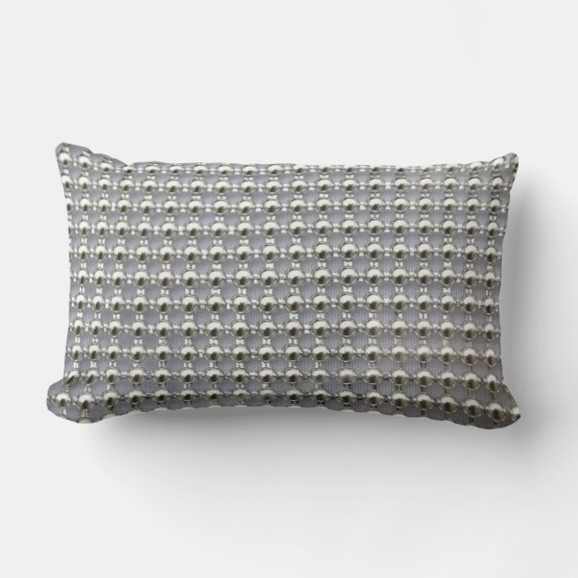 Silver Pärlor Mönster Lumbarkudde (Framsida)