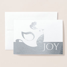 Silver Partridge Joy Photo Julkort Folierat Kort