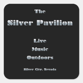Silver Pavilion Sticker Fyrkantigt Klistermärke