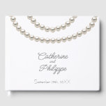 Silver Pearl Elegant Necklace Bröllop Gästböcker<br><div class="desc">Fånga minnen från din speciella dag med den här personligen bröllop gäst bok, som har en sofistikerad utformning av pärlhalsband. Med anpassadet för parets datum namn och bröllop lägger denna gäst bok till lite elegans i din mottagning. Perfekt för att samla hjärtliga budskap och namnteckning från dina nära och kära,...</div>