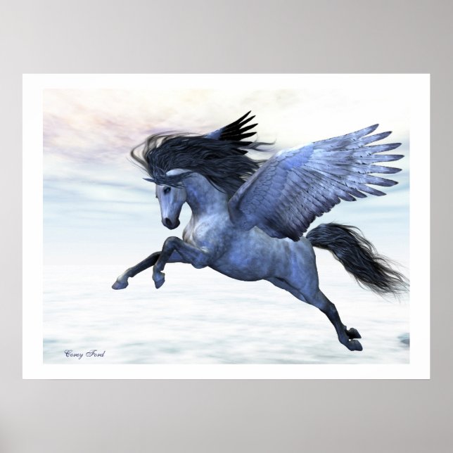SILVER PEGASUS PRINT POSTER (Framsidan)