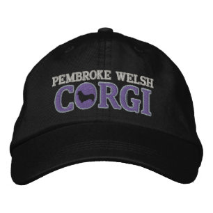 Silver Pembroke Welsh Corgi Broderad Keps
