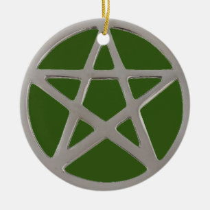 Silver Pentacle Julgransprydnad Keramik