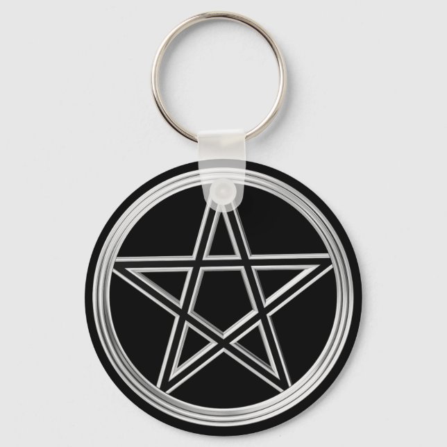 Silver pentagram nyckelring (Framsida)