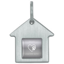 Silver Personalized Dog ID Tag Name & Phone