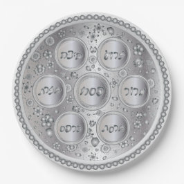 Silver Pesach Seder Plate - Pappra tallrikar