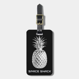 Silver Pineapple Space Food Tropical Fruit Anpassn Bagagebricka