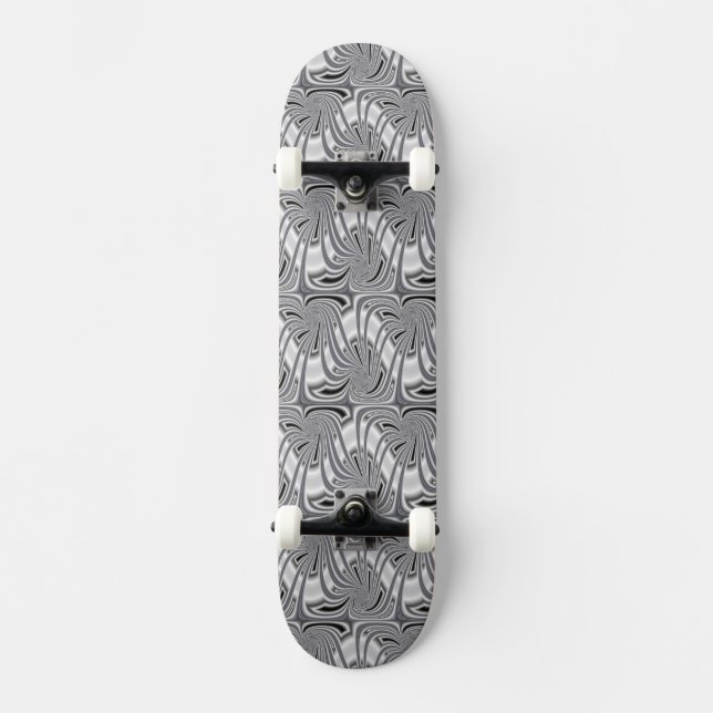 Silver Plate Mini Skateboard Bräda 18,5 Cm (Framsida)