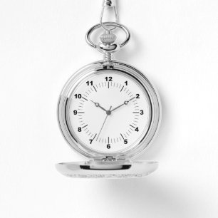 Silver Pocket Watch - Anpassningsbar (lägg till bi Armbandsur