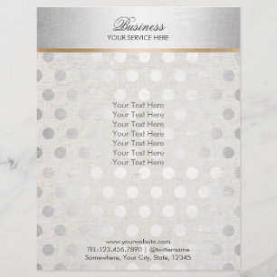 Silver Polka dots Classy Linen Salon Spa Brochures Reklamblad