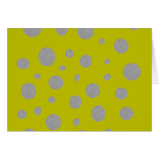 Silver Polka dots på Golden Background Hälsningskort