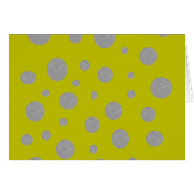 Silver Polka dots på Golden Background Hälsningskort (Framsidan Horizontal)