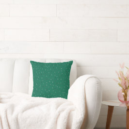 Silver Polka dots på Grönten Kudde