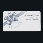 Silver-presentbuggremsan på helgdag Shion adress Fraktsedel<br><div class="desc">Låt dessa etiketter för festlig anpassningsbar hjälpa dig att sprida lite helgdag glädje! Spara och förtjusning hos mottagarna med dessa presentbuketiketter. Anpassa sidhuvudet med ditt namn och din returadress. Använda ett ord-bearbetningsprogram hemma för att koppla dina e-postlistor för enkel utskrift. Dessa chic och enkla att märka användor är perfekter för...</div>