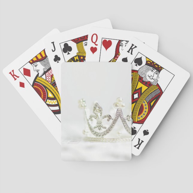Silver Prinsessa Krona Spel Kort (Baksidan)