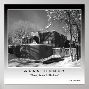 Silver Print - "Adobe, Snö & Shadows" Poster