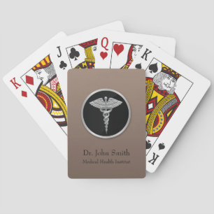 Silver Professionell Medical Caduceus Casinokort