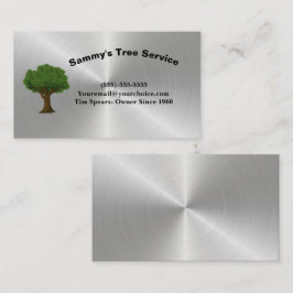 Silver Professionell Träd Trimming Service Busines Visitkort