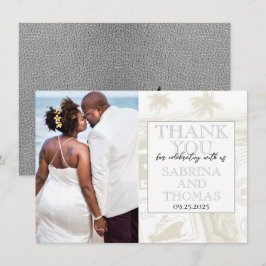 Silver Puerto Rico Bröllop Photo Tack Kort