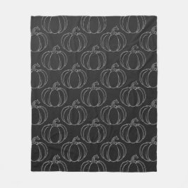 Silver Pumpkin Halloween Fleecefilt