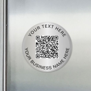 Silver QR-kod affärspromo Magnet