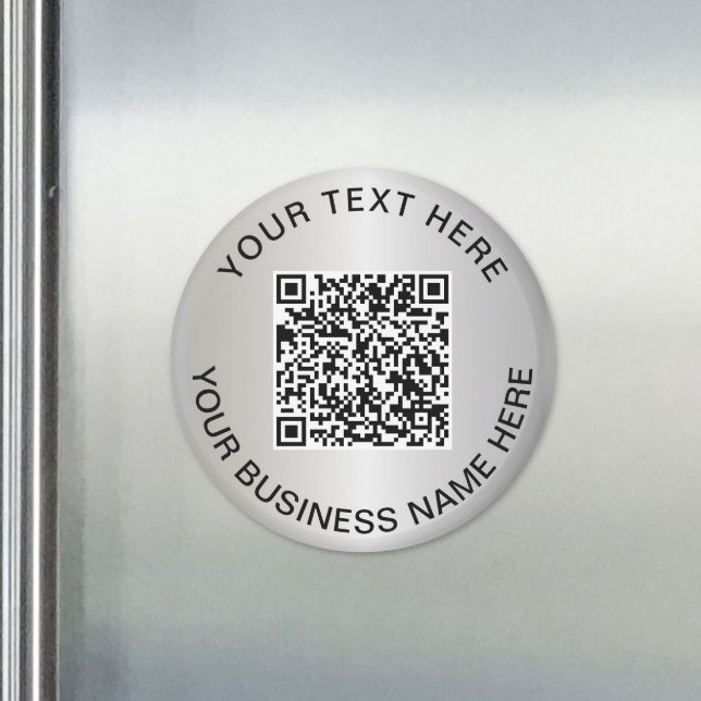 Silver QR-kod affärspromo Magnet (Silver QR Code Business Promo Magnet)