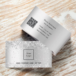 Silver QR-skönhetssalong Visitkort