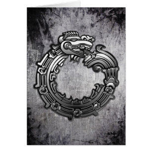 Silver Quetzalcoatl Hälsningskort