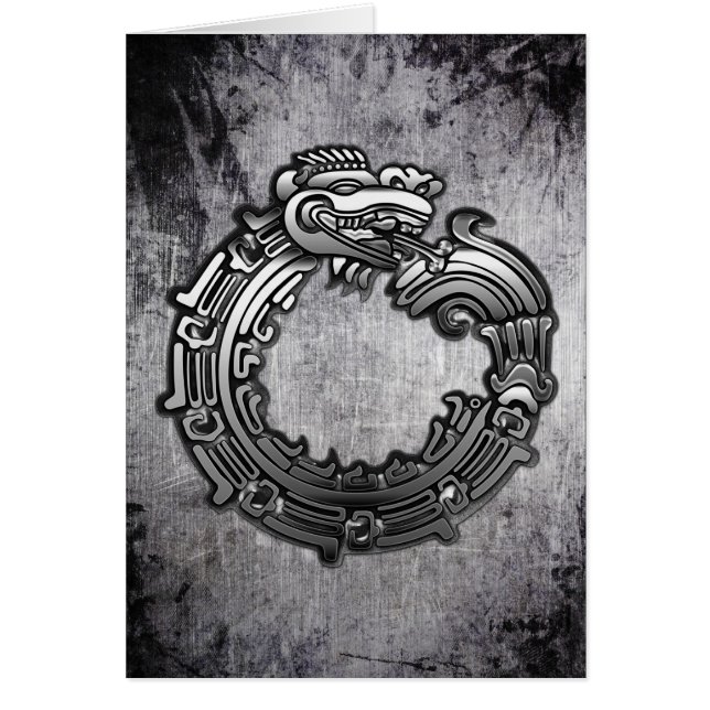 Silver Quetzalcoatl Hälsningskort (Framsidan)