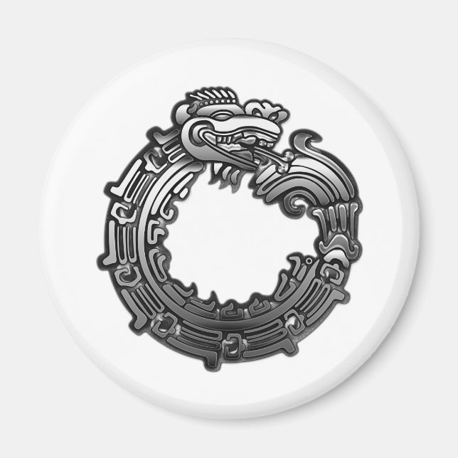 Silver Quetzalcoatl Magnet (Framsidan)