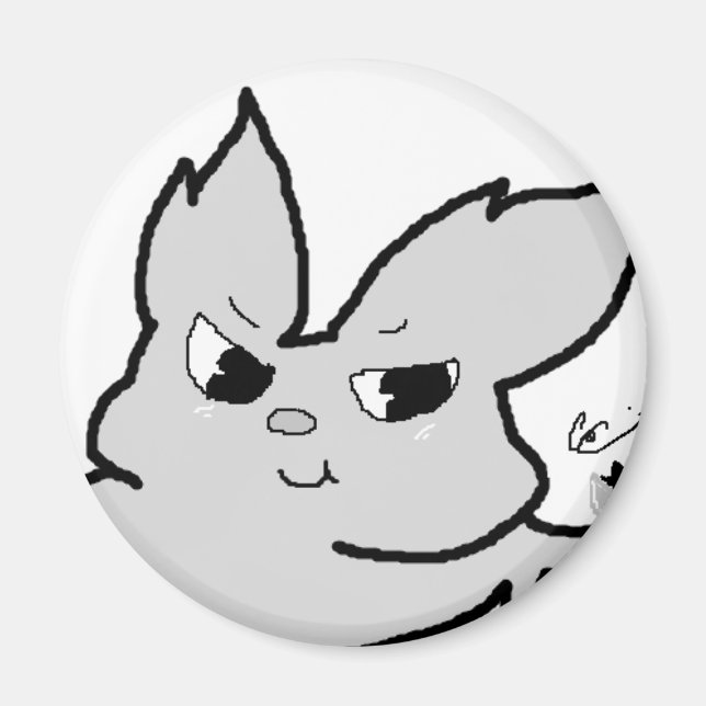 Silver Rabbit Magnet (Framsidan)