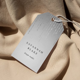 Silver Rain Anpassningsbar Business eller Boutique Presentetikett