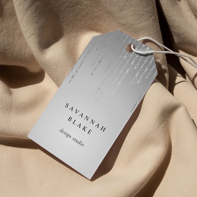 Silver Rain Anpassningsbar Business eller Boutique Presentetikett (Skapare uppladdad)