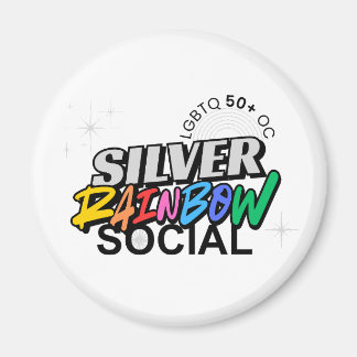 Silver Rainbow Keychain Magnet