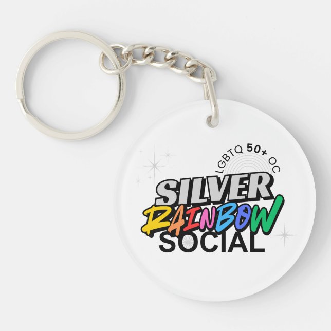 Silver Rainbow Nyckelring (Framsidan)