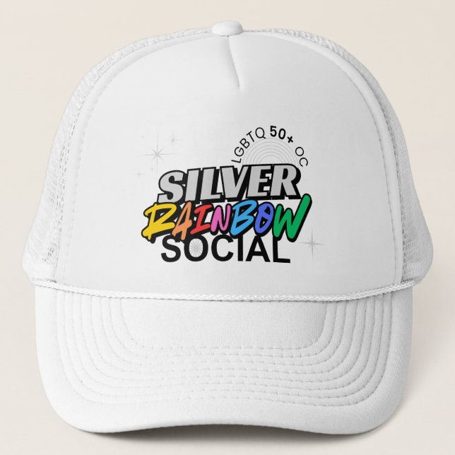 Silver Rainbow Social Baseball Hat Keps (Framsida)