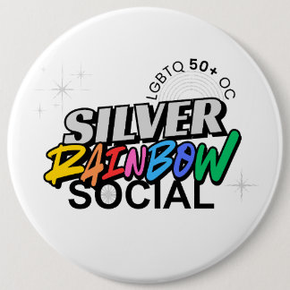 Silver Rainbow Social Button Knapp