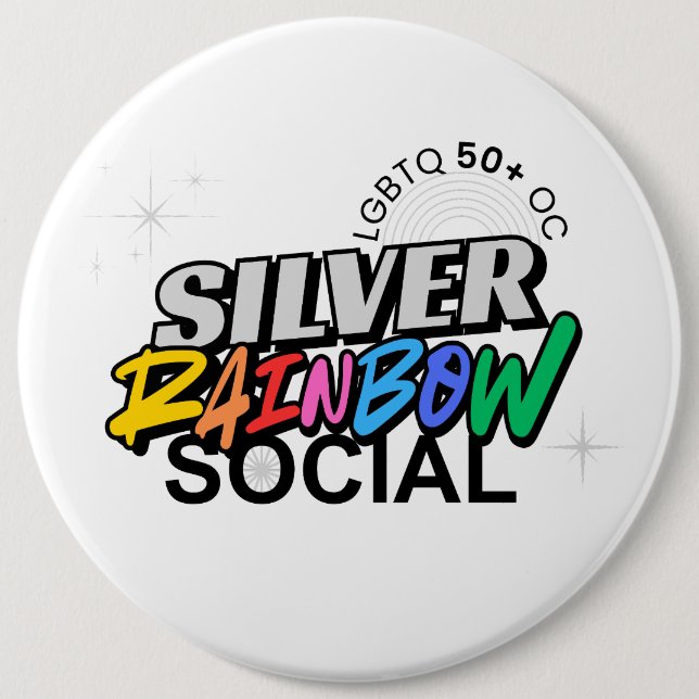 Silver Rainbow Social Button Knapp (Framsida)