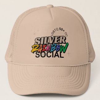 Silver Rainbow Social Trucker Hat Keps