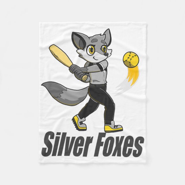 Silver Rävar Softll  Fleecefilt (Framsidan)