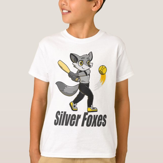 Silver Rävar Softll  T Shirt (Framsida)