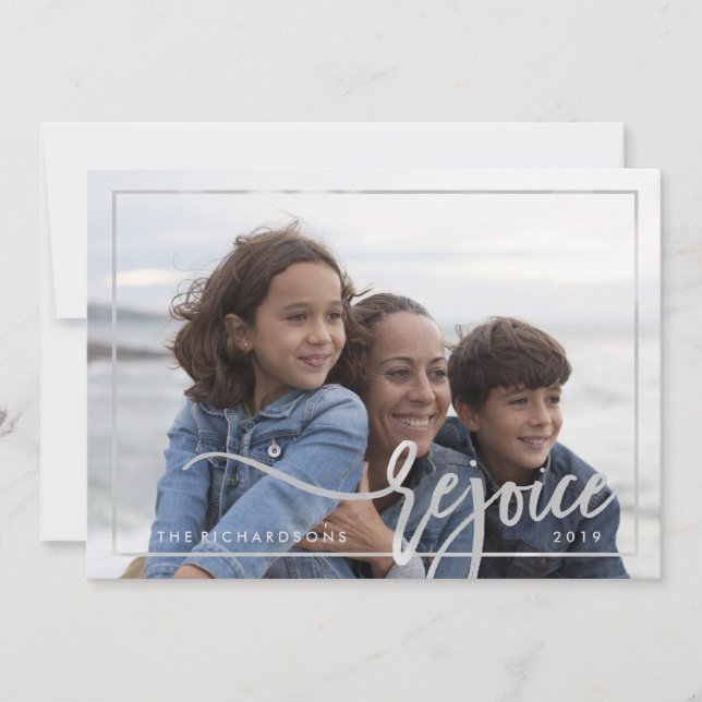 Silver Rejoice | Modern typografi med foto (Framsida)