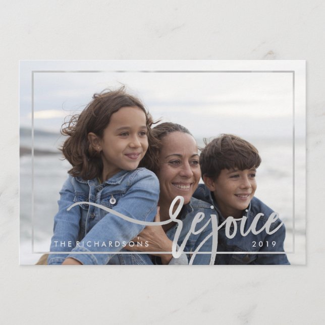 Silver Rejoice | Modern typografi med foto (Framsida)