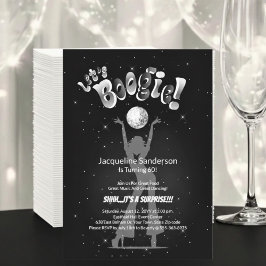 Silver Retro Boogie 60-årsfest Inbjudningar