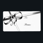 Silver Ribbon-julklappsetiketter Fraktsedel<br><div class="desc">Silver Ribbon Juletiketters-etiketter. © TDSwhite</div>