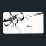 Silver Ribbon-julklappsetiketter Fraktsedel<br><div class="desc">Silver Ribbon Juletiketters-etiketter. © TDSwhite</div>