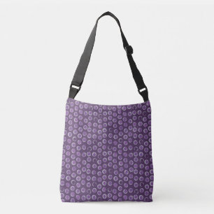 Silver Ringar på Lila Tote Bag Axelväska