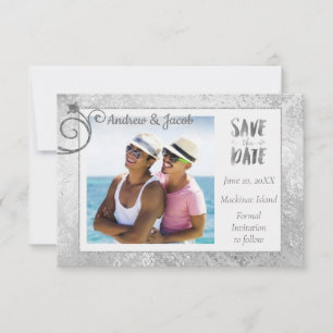 Silver Ro Gay Photo Save Date Spara Datumet